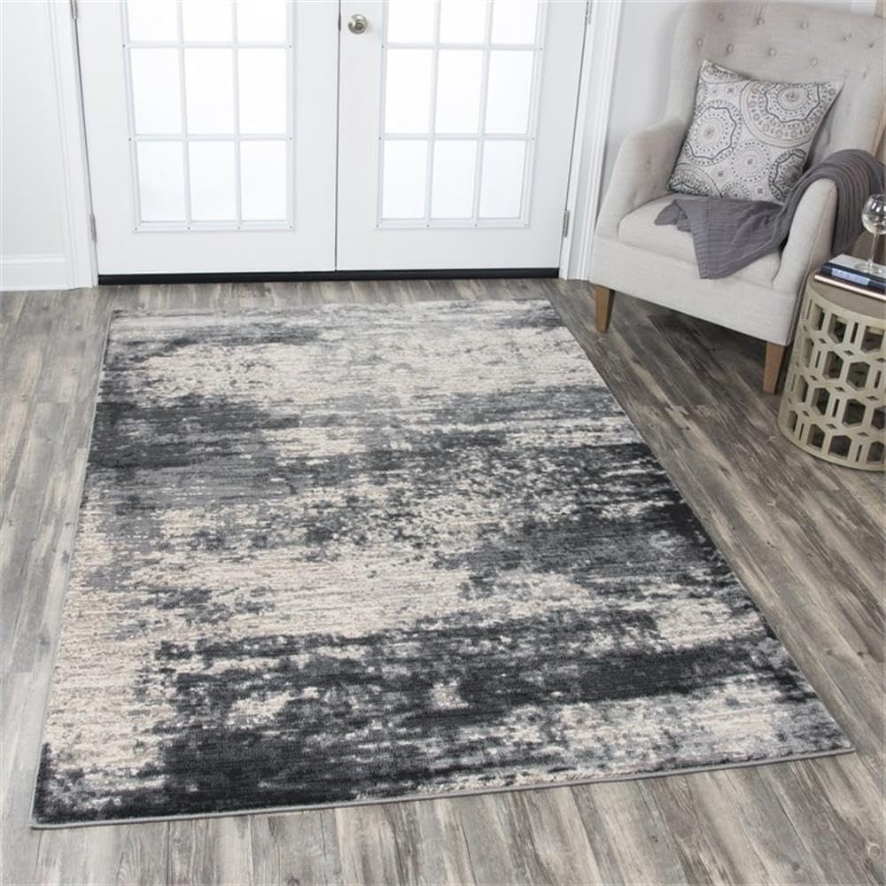 Rizzy Home Alora Decor Swagger 5'3"X7'6" Taupe/Tan/Gray/Dk Gray Power-Loomed Area Rug