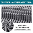 4 Piece Sofa Covers For 3 Cushion Couch Sofa Slipcover Soft Couch Cover For Dogs-Washable Sofa Furniture Covers With 3 Individual Cushion Covers, Feature Jacquard Fabric(3 Cushion Sofa, Dove)