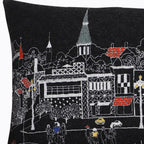 HomeRoots Grey 24' Black Annapolis Nighttime Skyline Lumbar Decorative Pillow