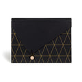 U Brands 13-Pocket Expanding File Folder, Office Supplies, Black And Gold Geometric, Brass Hardware, Fsc Certified