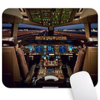 Wknoon Cool Boeing 777 Airplane Cockpit Mouse Pad