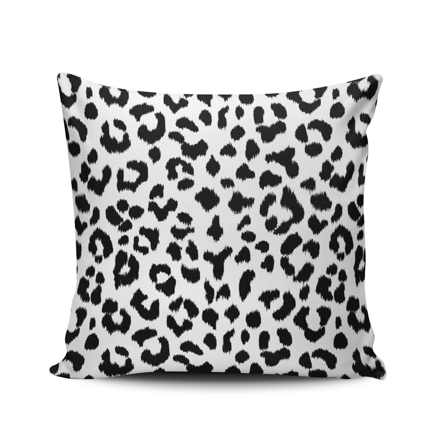 Salleing Custom Fashion Home Decor Pillowcase Black And White Leopard Print Animal Accent Euro Square Throw Pillow Cover Cushion