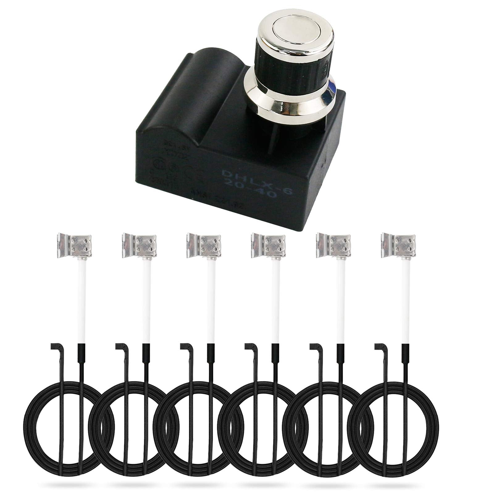 Uniflasy Grill Igniter Kit For Home Depot Nexgril 720-0882A 720-0896B 720-0896E Gas Grill Models 6 Outlet Universal Aa Battery T