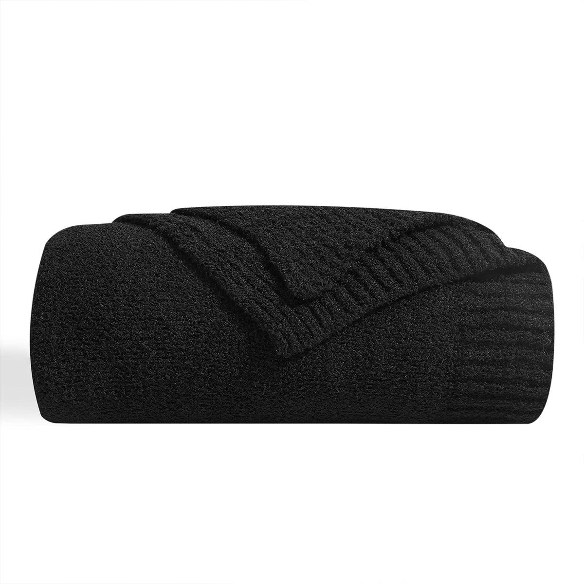 Bearberry Super Soft Fluffy Throw Blanket Lightweight Cozy Warm Throw Blankets For Couch Bed Sofa All Season (Black, 50   X60