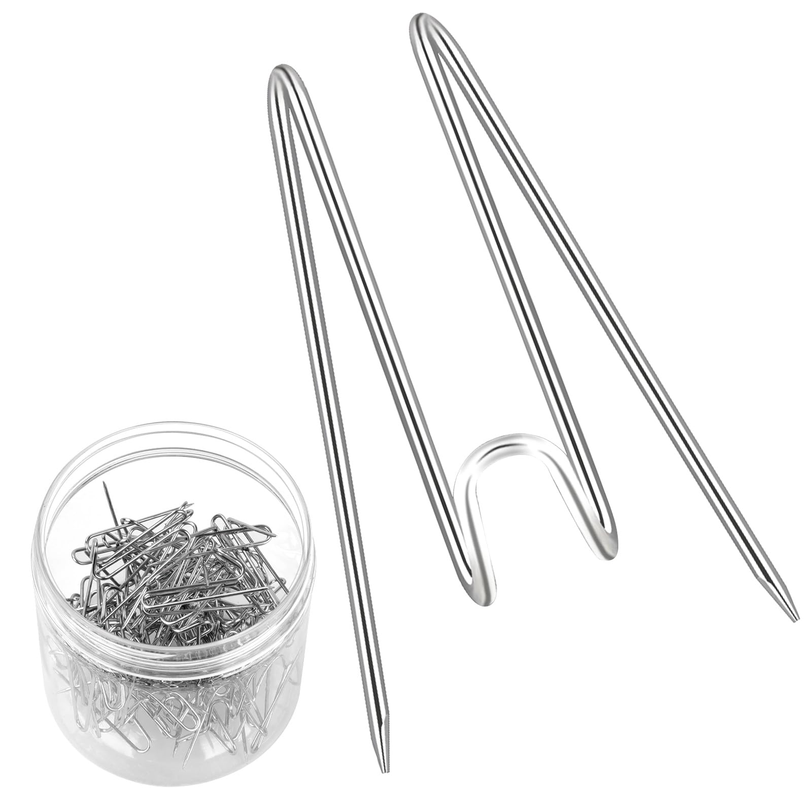 50Pcs Fabric Panel Wall Hooks Panel Wire Hooks, Cubicle Hooks With Clear Storage Box For Cool Cubicle Decor Interior Or Exterior