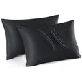 Bedsure King Size Pillow Cases Set Of 2, Rayon Derived From Bamboo Black Pillowcase, Cooling Pillow Cases For Hot Sleepers With