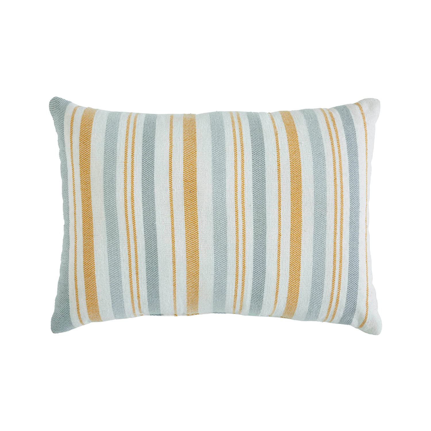 Indigo Ink - Decorative Pillow, Woven Stripe Decorative Pillow, Throw Pillows For Couch Or Bed, Boho Home Decor, 14' X 20' (Wh