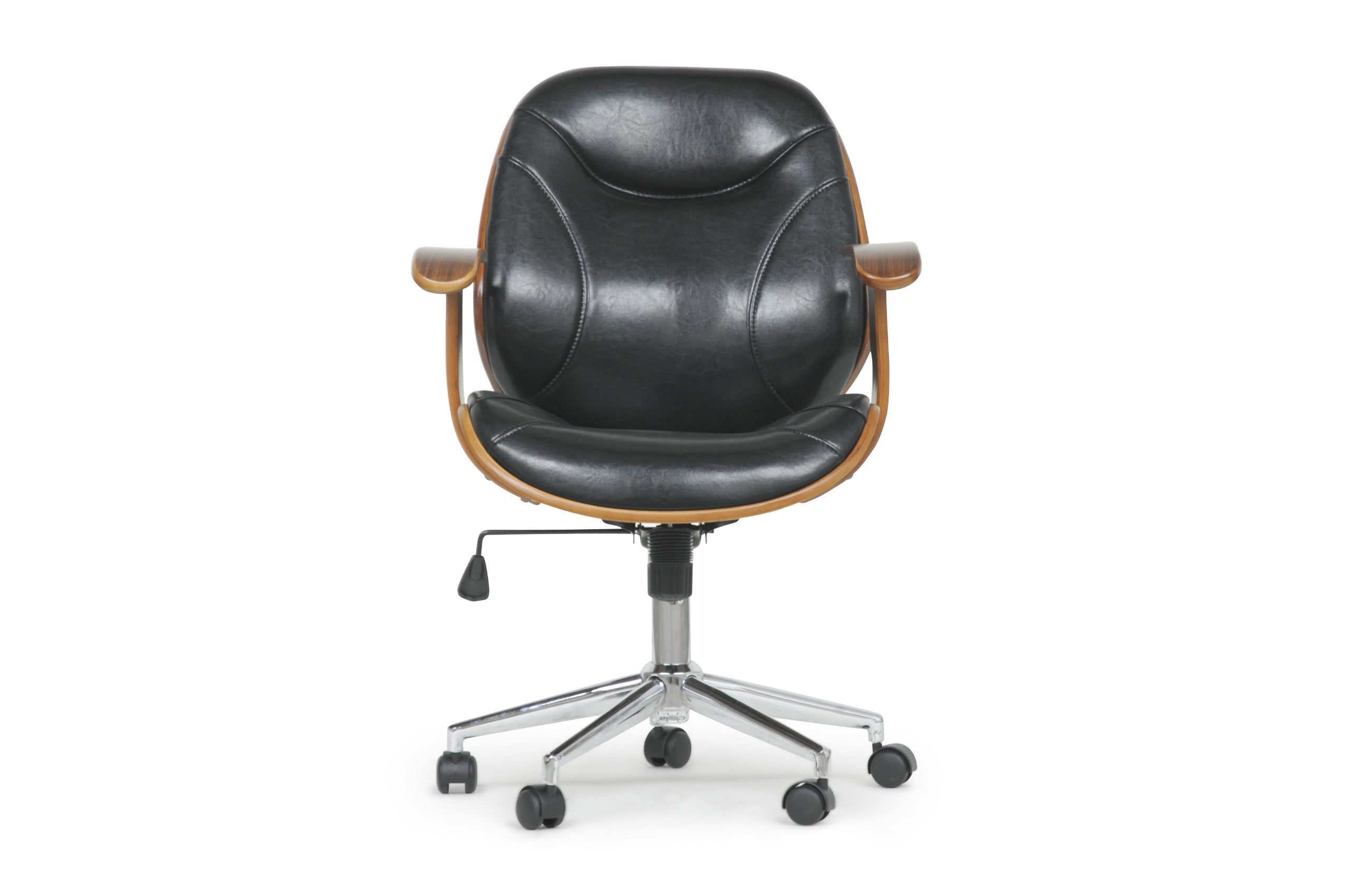 Baxton Studio Rathburn Modern Office Chair, Walnut/Black