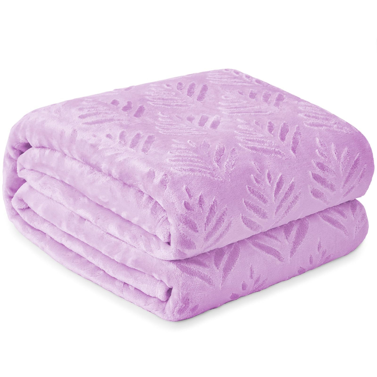 Exclusivo Mezcla Fleece Throw Blanket For Couch, Super Soft And Cozy Blankets All Season Use, Leaves Pattern, Plush Fuzzy Lightw