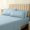 Luxclub 6 Pc Cal King Size Sheet Set Bed Sheets, Breathable Luxury Bed Sheets, Deep Pockets 18' Wrinkle Free Cooling Bed Sheets