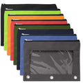 Trail Maker 12 Pack Clear Pencil Pouch For 3 Ring Binder Bulk | 3 Ring Pencil Pouch Bags For Binder With See Through Window And