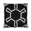 Star Wars Large Black Throw Pillow | White Imperial Symbol Pattern Design | Water & Fade Resistant Fabric For Indoor & Outdoor U