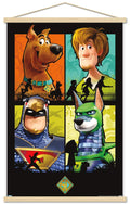 Trends International Scooby- Doo: Scoob! - Grid Wall Poster, 22.375 x 34, Print and Beechwood Hanger Bundle