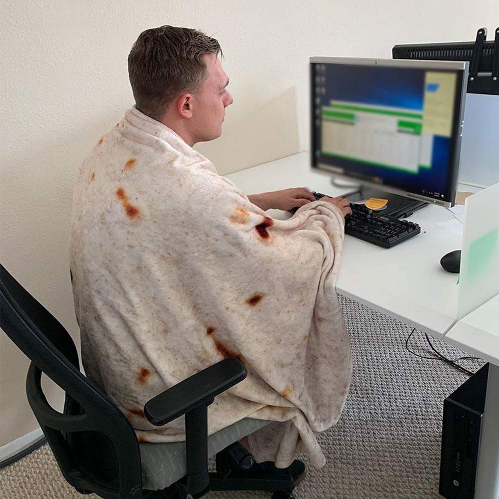 Rainbean Burritos Double Sided Blankets, Tortilla Blanket For Kids, Cool Stuff Gifts For Kids, White Elephant Gifts