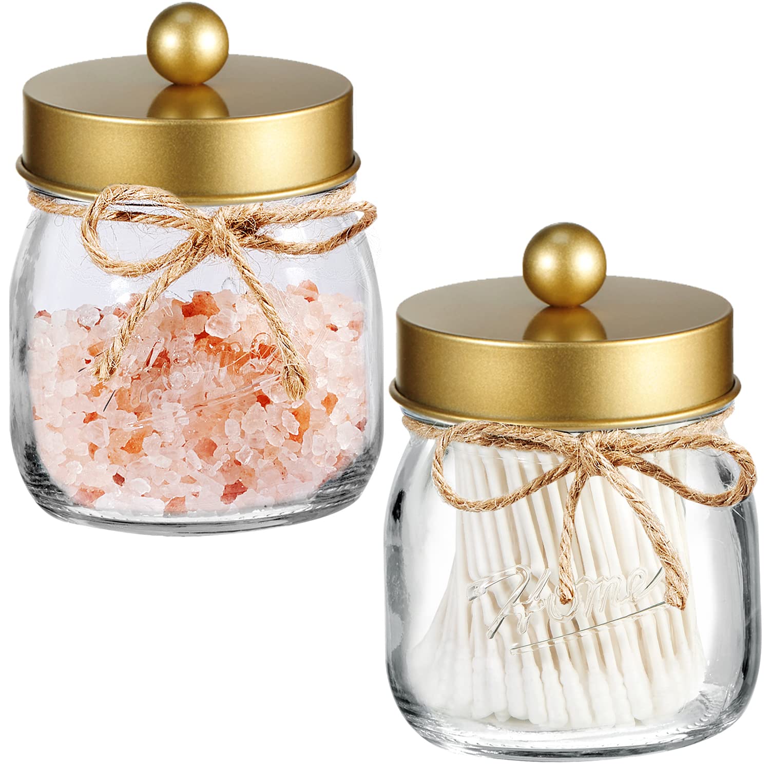 SheeChung Bathroom Organizers and Storage, Qtip Holder, Bathroom Decorations, Vanity Decor Mason Jars, Bathroom Accessories Set 