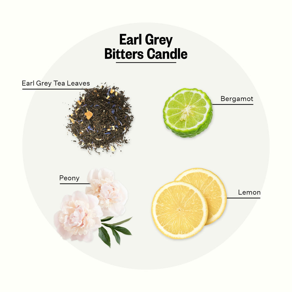 Apotheke Luxury Scented Candles For Home, Earl Grey Bitters - Aromatherapy Jar Candle With Soy Wax Blend