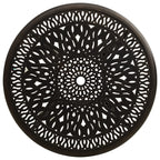 vidaXL Outdoor Patio Table - Round Bronze Cast Aluminum Table with Umbrella Hole - Stable and Durable - Ideal for Daily Use - 35.4"x35.4"x29.1"
