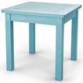 Yefu Oversize Outdoor Side Table, 18 Inch Outside Plastic Adirondack Side Table Weather Resistant, Hips High Strength Poly Wood Rustproof Waterproof Material For Patio, Pool, Front Porch Table(Blue)