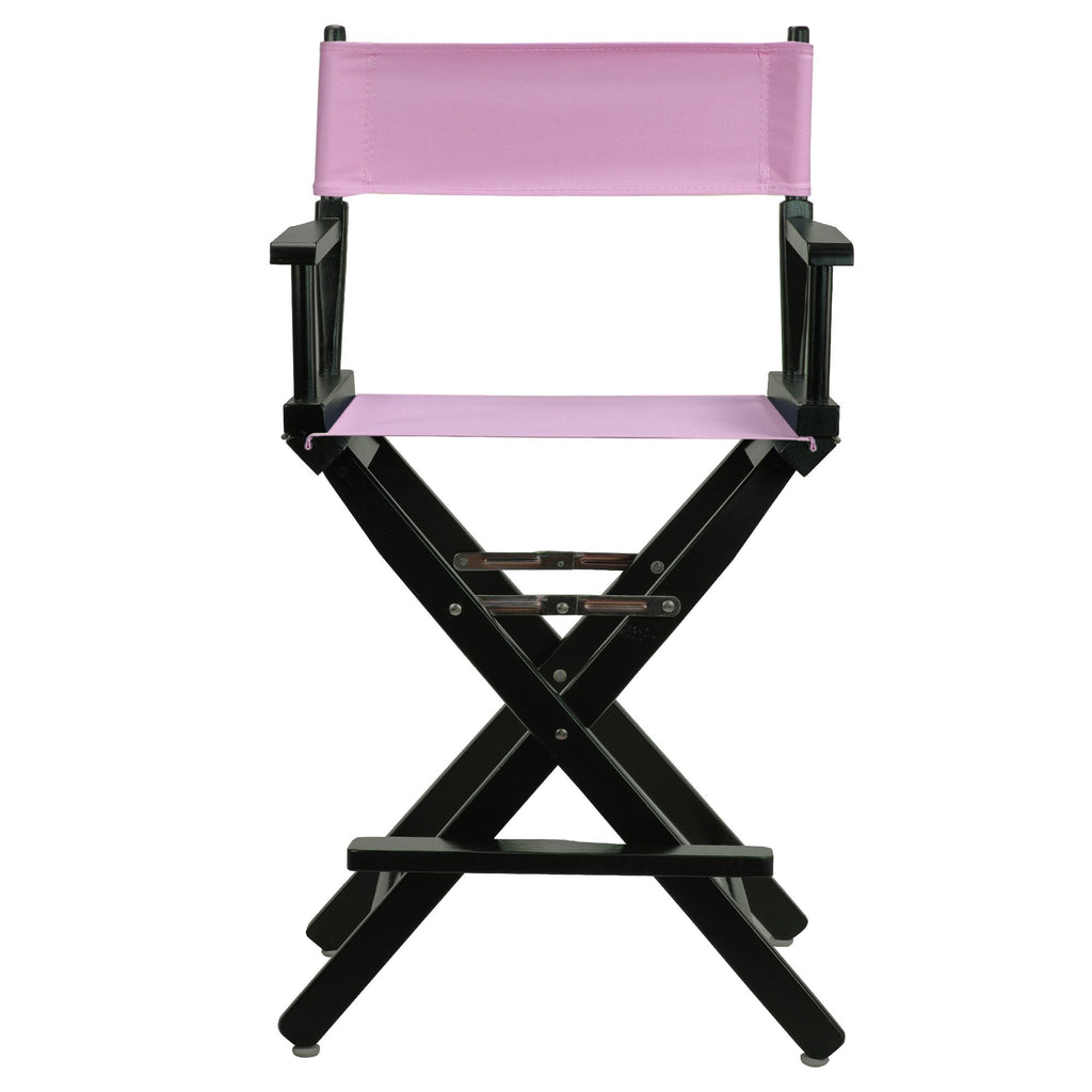 Casual Home 220-02/021-22 Director Chair 24" - Counter Height Blackframe/Pink Canvas