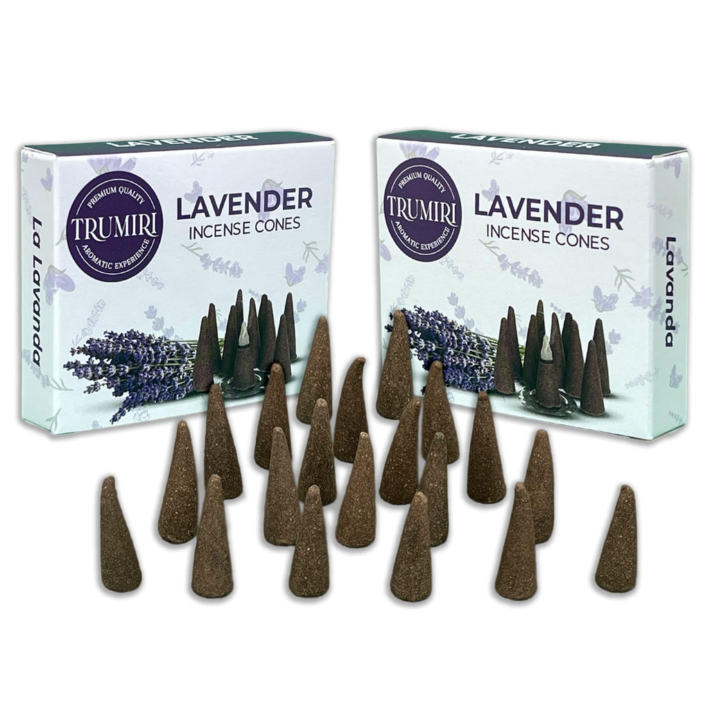 Lavender Incense Cones - Total 20 Cone Incense - Dual Pack of 10 Insence Cones - Incense Cones Scented - Cone Incense Scents - I