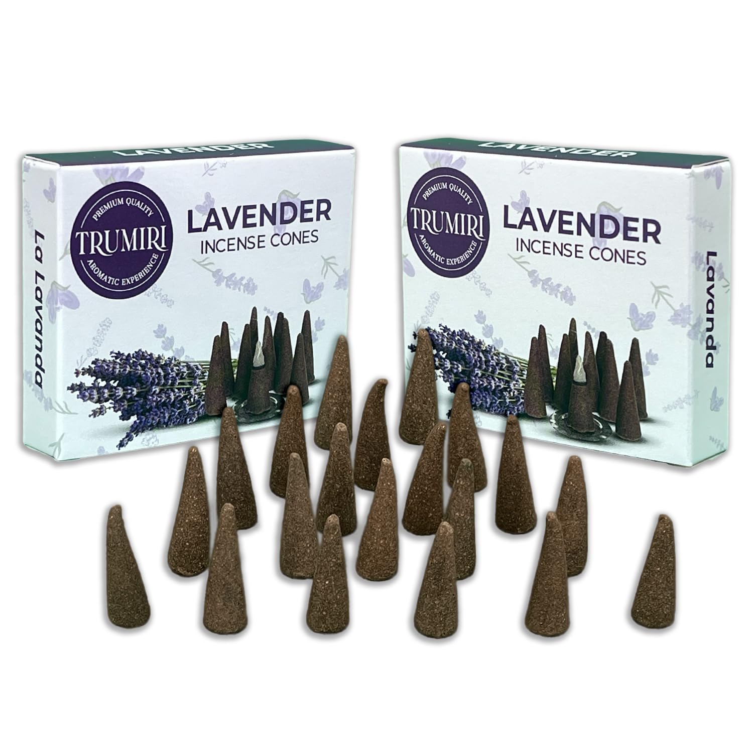 Lavender Incense Cones - Total 20 Cone Incense - Dual Pack of 10 Insence Cones - Incense Cones Scented - Cone Incense Scents - I