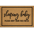 Ayatow Welcome Large Summer Front Door Mat Outdoor Entrance Funny, Baby Sleeping Please Don'T Ruin This For Us Merry Christmas D