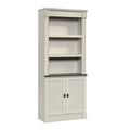 Sauder Palladia Book Shelf, Bookshelf with Storage, Library Bookcase with Doors and Adjustable Shelves, in Glacier Oak Finish