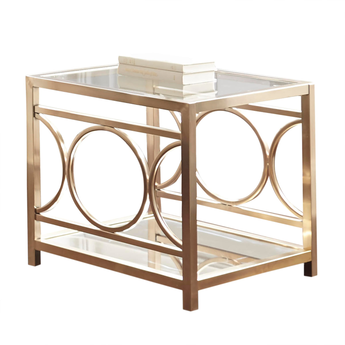 Steve Silver Olympia End Table Gold