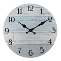 Plumeet Extra Large Wall Clock, 16 Frameless Wooden Wall Clocks with Silent Quartz Movement, Rustic Coastal Country Village Cl