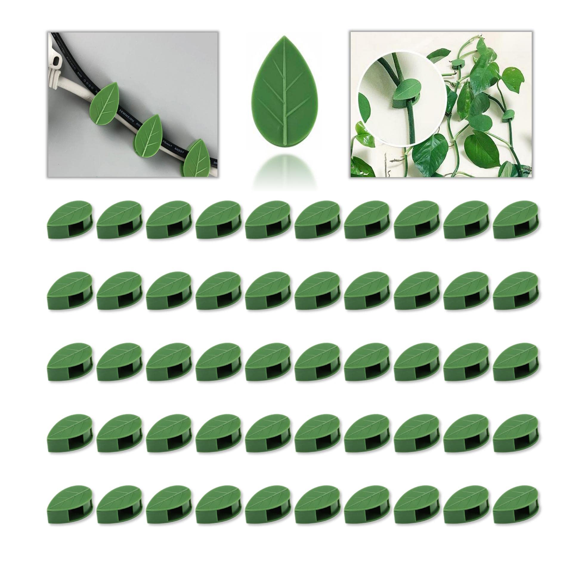 Plant Climbing Wall Fixture Clips, Hanging Plant Clips, 50 Pcs Vine Clips For Vines Traction, Invisible Self-Adhesive Leaf Plant