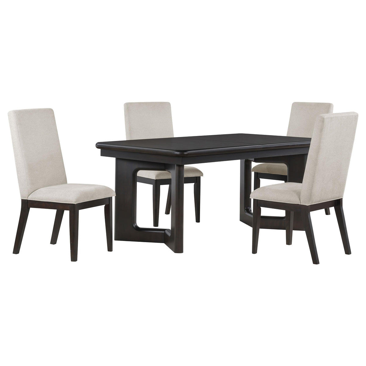 Coaster Home Furnishings Hathaway 5-Piece Rectangular Dining Table Set Acacia Brown