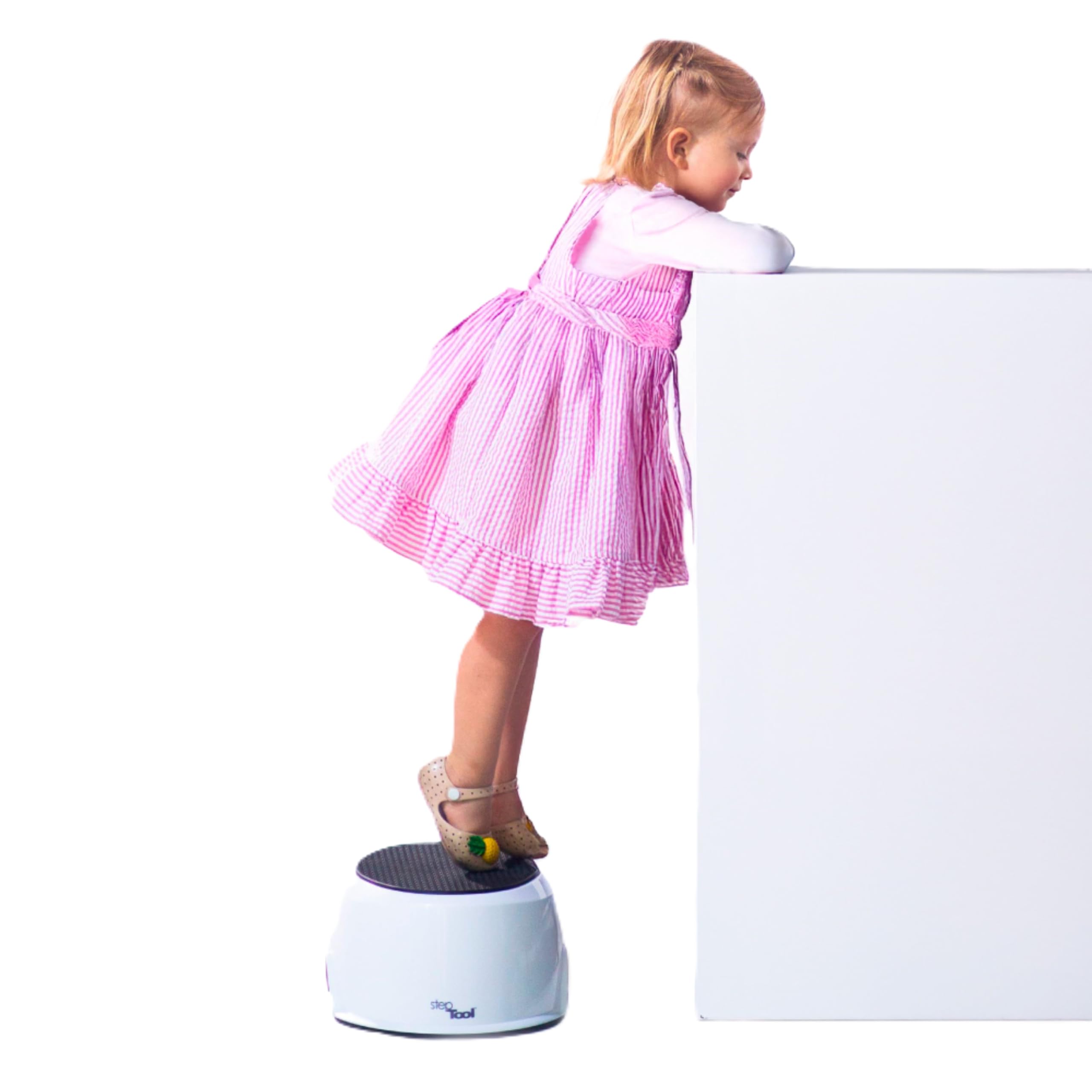 Joovy Steptool Toddler Step Stool With No-Slide Grips On Top And Bottom And Sturdy, Stackable Design, Holds Up To 300 Lb. - Bpa, Pvc & Phthalate Free
