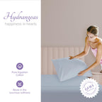 Carressa Linen 100% Egyptian Cotton Pillow Cases Set Of 2-600 Thread Count Light Blue Standard/Queen Pillowcase For Sleeping, So
