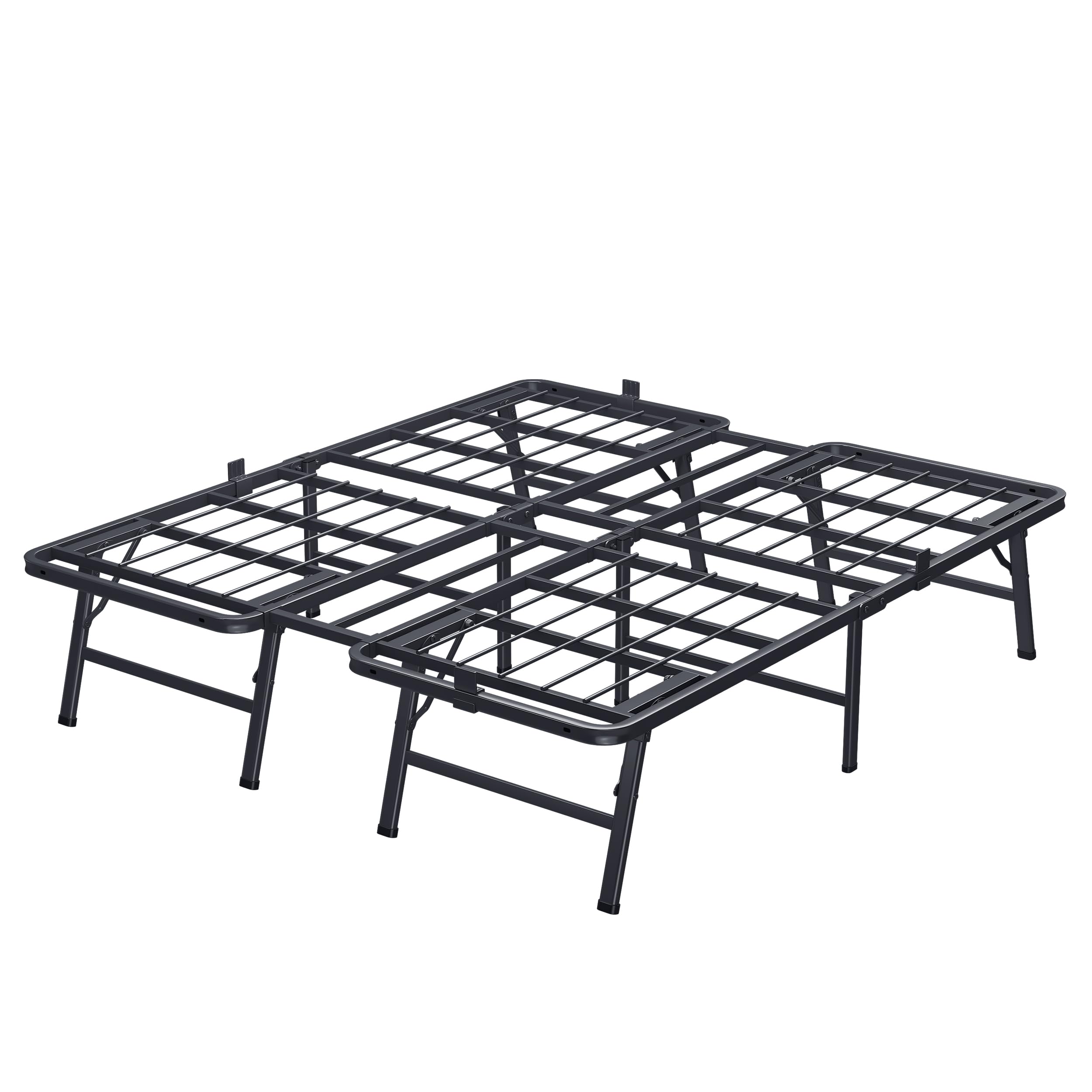 VIPSHOW 18 Inch Queen Metal Bed Frame Folding Bed Frame Tool-Free Assembly Mattress Foundation No Box Spring Needed Platform 250
