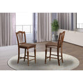 East West Furniture Chelsea Stools With Upholstered Seat, 24" Seat Height