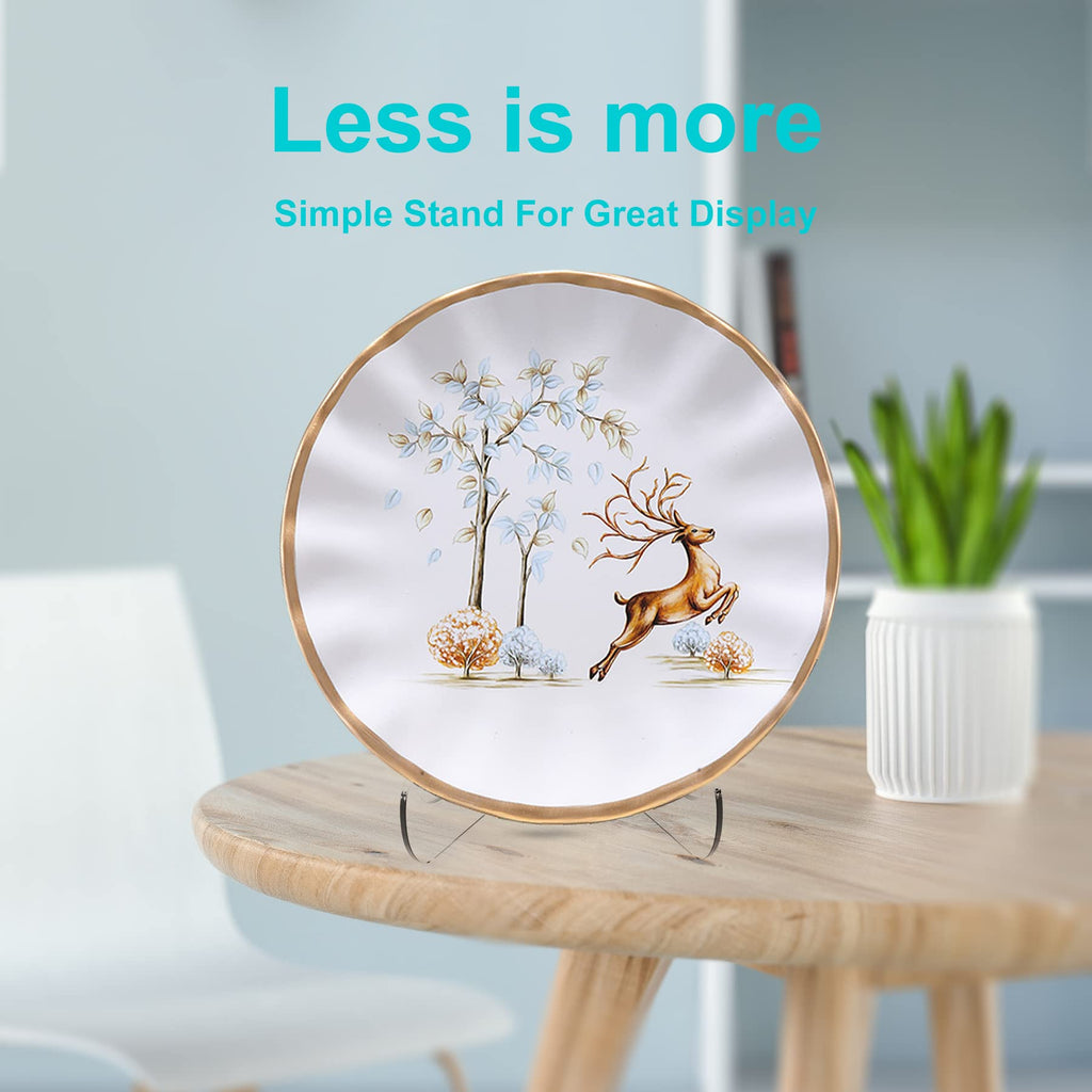 Boloyo 60-Degree Angle Acrylic Plate Display Stand , 6 Inch 5Pc Clear Acrylic Display Holder Easel Base For Home Office Kitchen