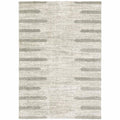 HomeRoots 509892 6 x 9 ft. Ivory & Gray Geometric Shag Power Loom Stain Resistant Rectangle Area Rug