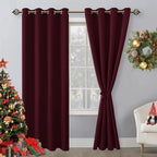 Hiasan Blackout Curtains For Bedroom, 52 X 96 Inches Long - Thermal Insulated & Light Blocking Window Curtains For Living Room C