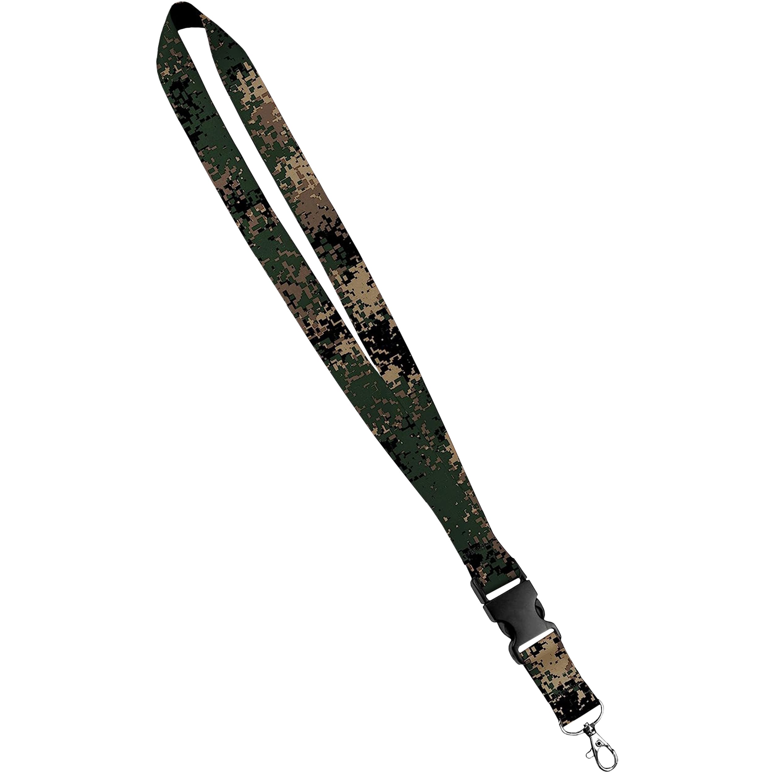 Moose Pet Wear Print Lanyard - Satin Keychain Necklace With Side Release Buckle And Snap, Id Badge Holder - 1 Inch, Jarhead Gree