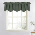 NICETOWN Valance Curtains for Kitchen Blackout Thermal Insulated Solid Rod Pocket Window Curtain Valance for Living Room/Bedroom