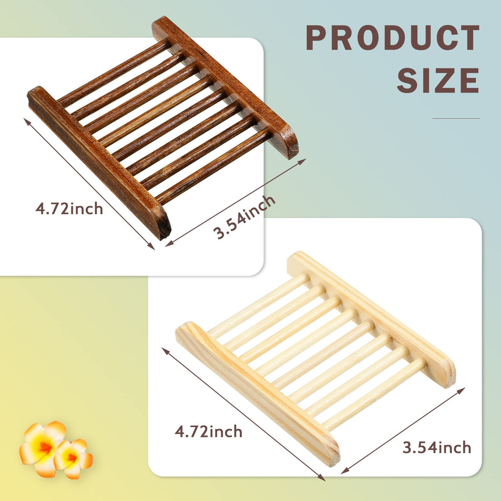 Honeydak 30 Pcs Bamboo Wood Soap Holder Wooden Soap Dish Tray Bathroom Wooden Soap Case Handmade Bathtub Shower Dish Accessories