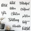 Marspark 12 Pcs Inspirational Wall Decals Motivational Quote Peel and Stick Vinyl Wall Quotes Stickers Removable Positive Saying