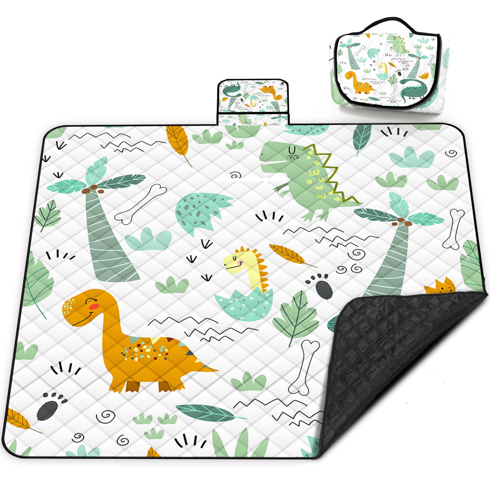 Extra Large Picnic Blanket Waterproof,80x 80Foldable Machine Washable Beach Blanket,Outdoor Blanket for 6-8 Adults,Suitable for 