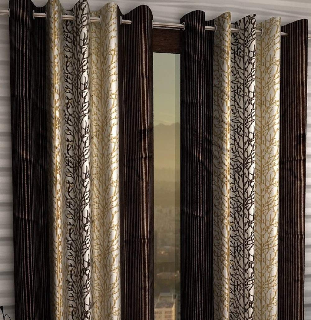 Bruxism  Polyresin Curtain (5 Feet, Coffee Jadi)  Pack of 2