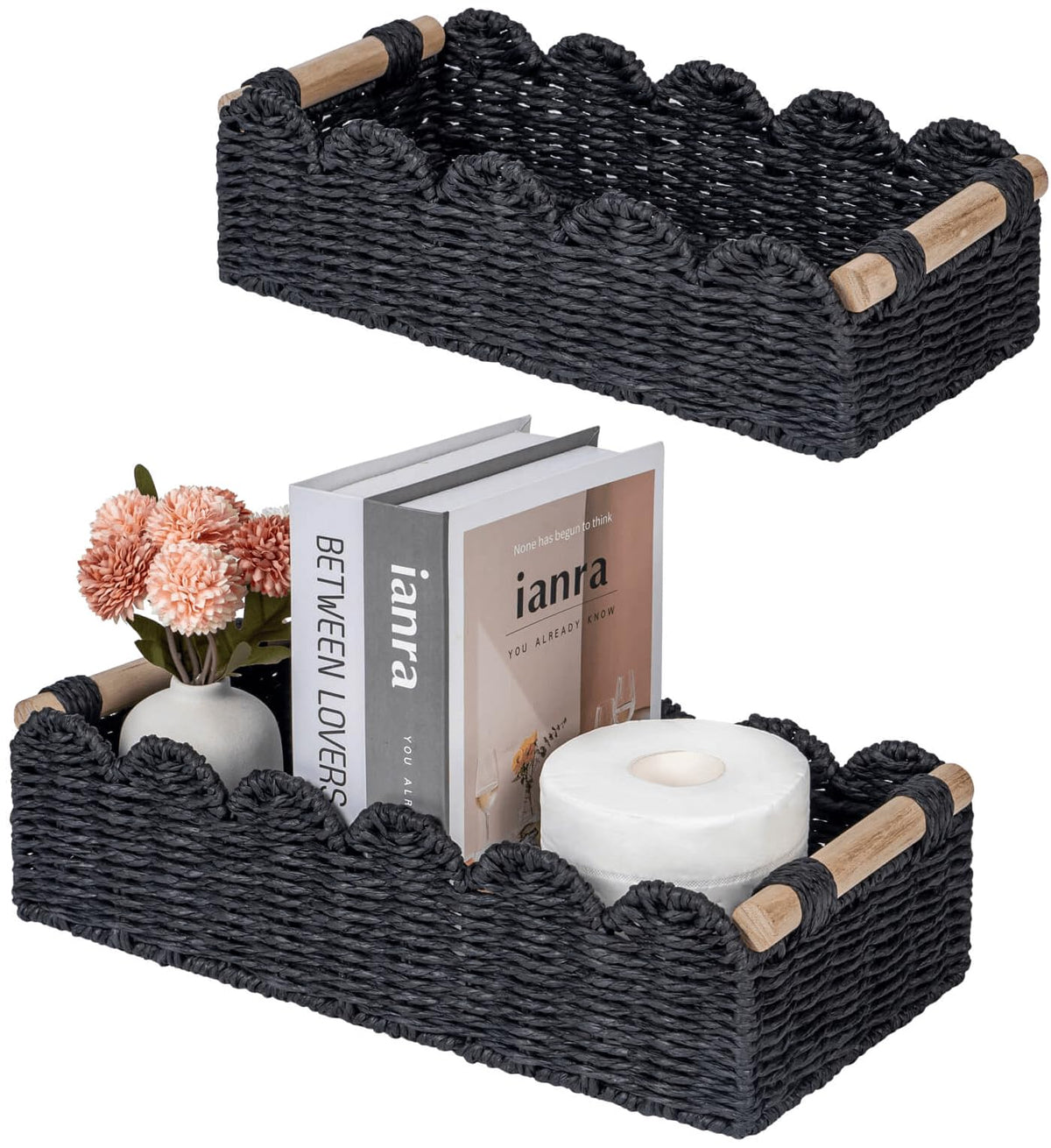 CubesLand Toilet Paper Storage Basket for Over Toilet Tank Storage