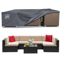 Akefit Patio Furniture Covers,500D Heavy Duty Waterproof For Outdoor Square And Retangle Patio Table And Chair Covers,Grey-110 '