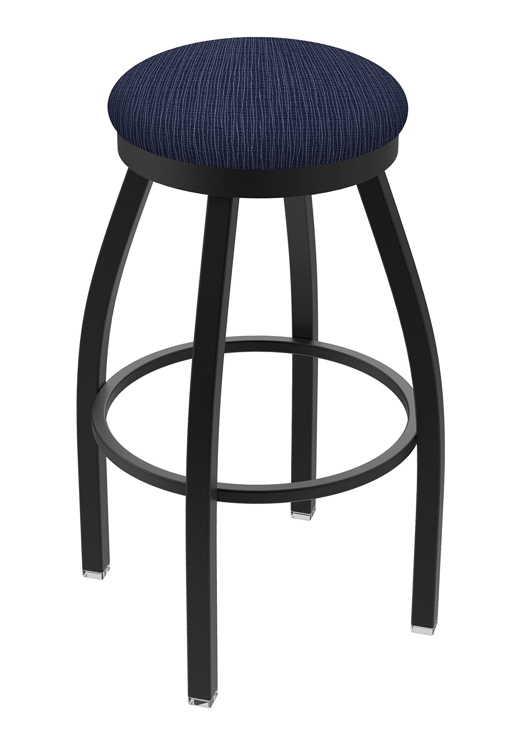 802 Misha 25 Swivel Counter Stool with Black Wrinkle Finish and Graph Anchor Seat