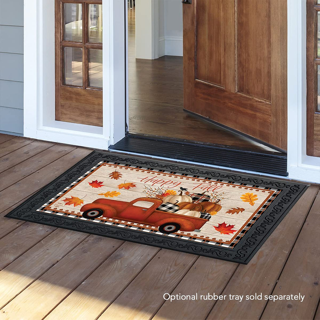 Briarwood Lane Happy Fall Pickup Truck Doormat Indoor Outdoor 30' X 18'
