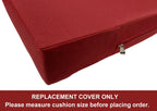 Qqbed 2 Pack Outdoor Patio Chair Pillow Seat Water-Resistant Cushion Covers In Red Color 23'X23'X5' - Replacement Covers Only