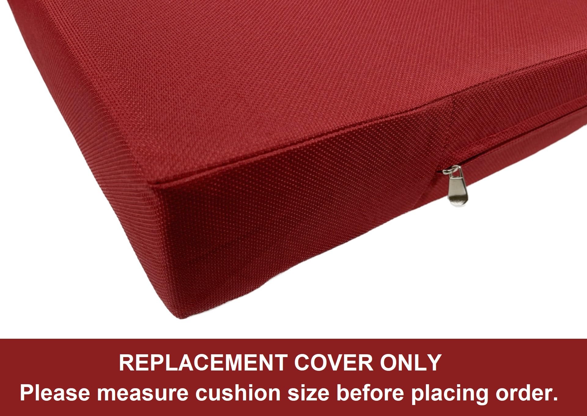 Qqbed 2 Pack Outdoor Patio Chair Pillow Seat Water-Resistant Cushion Covers In Red Color 23'X23'X5' - Replacement Covers Only